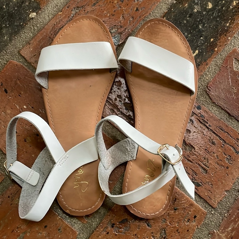 White sandals